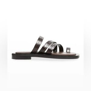 A.EMERY Liam Croc-Effect Leather Sandals